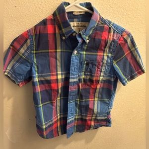 Vintage kids Abercrombie dress / western style button up shirt size Small